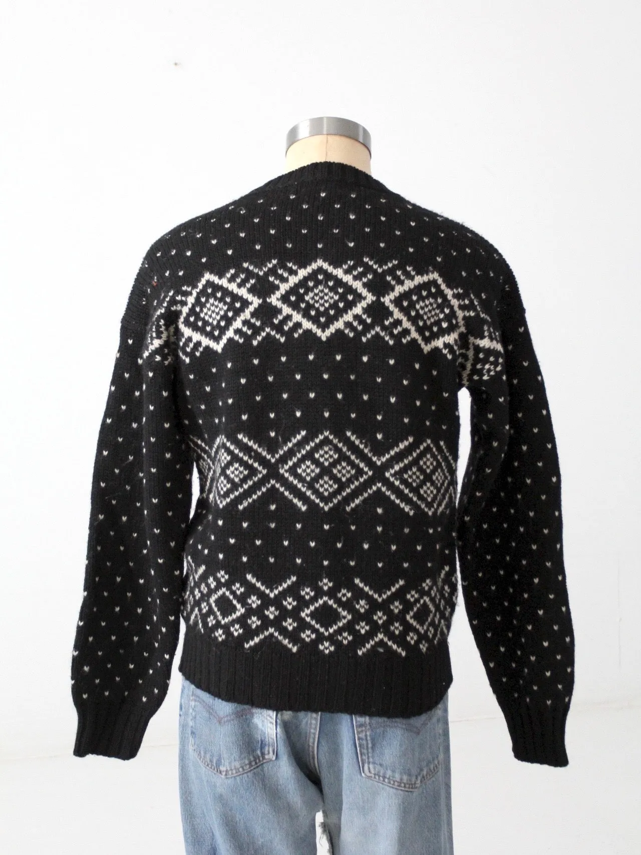 vintage men's ski sweater by Evan Picone