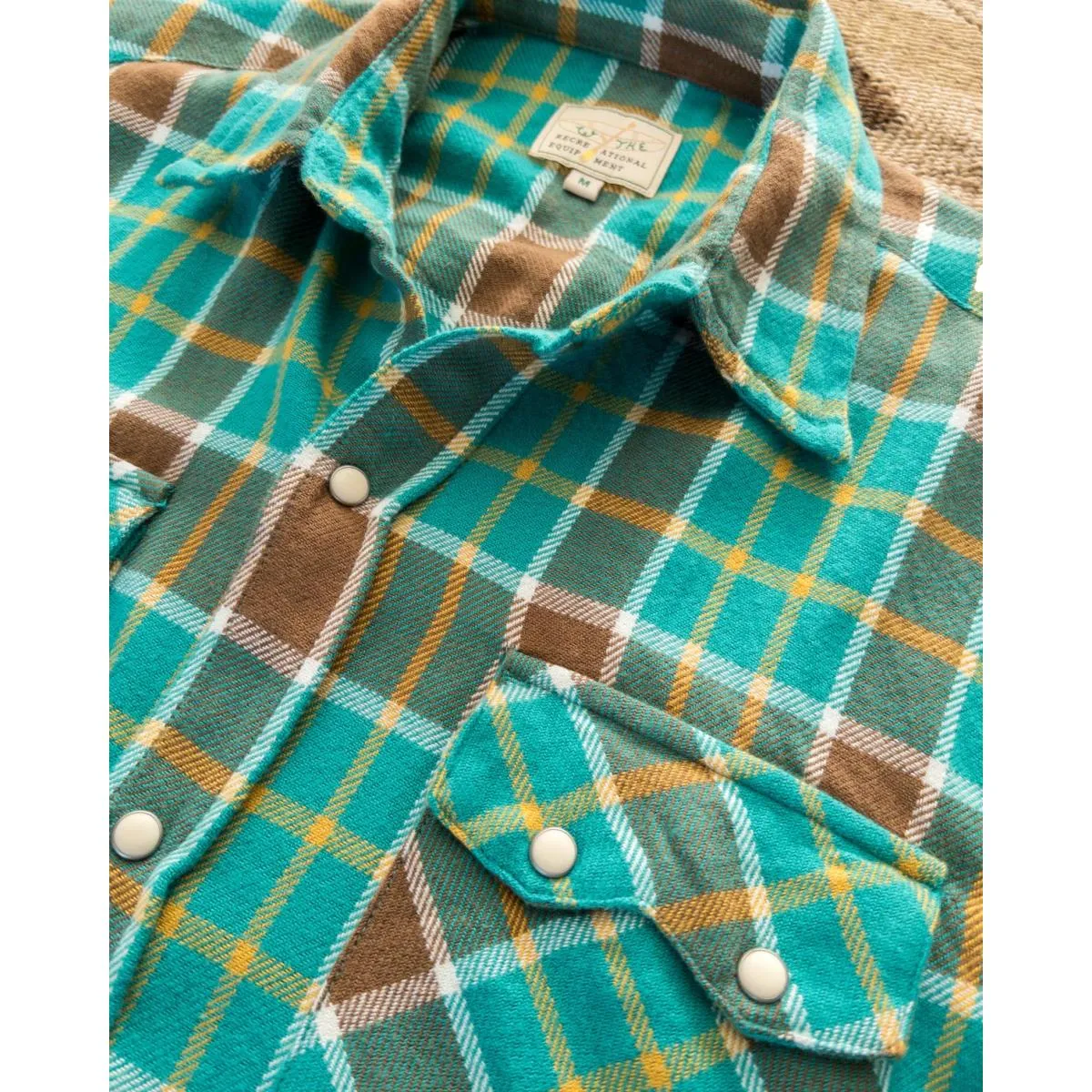 Washed Flannel Pearlsnap Shirt Riverbend