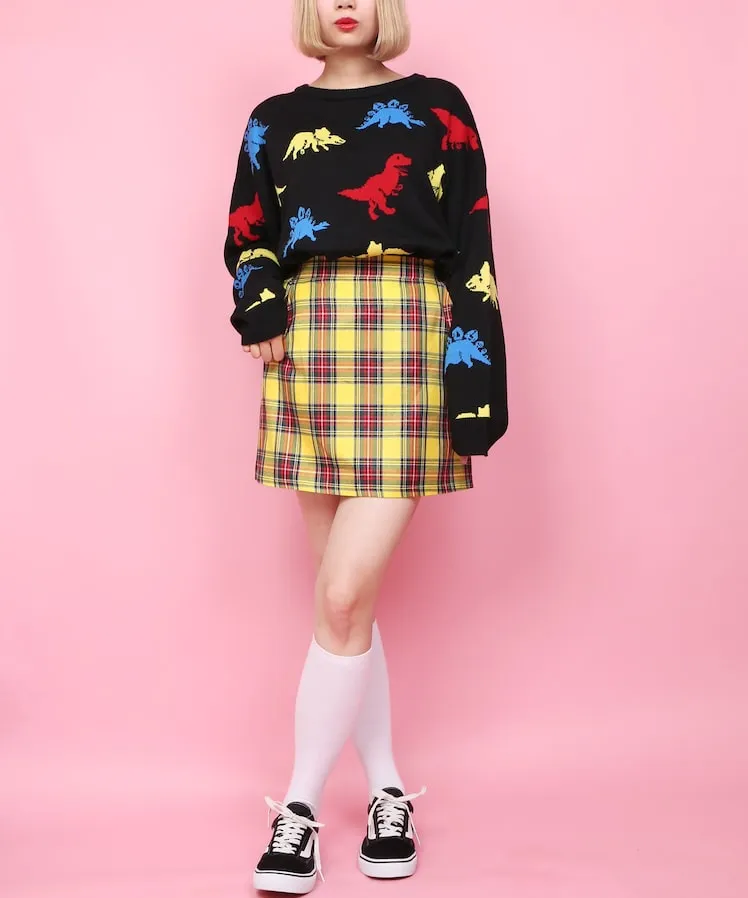 W❤️C Zaurus dinosaur pastel sweater