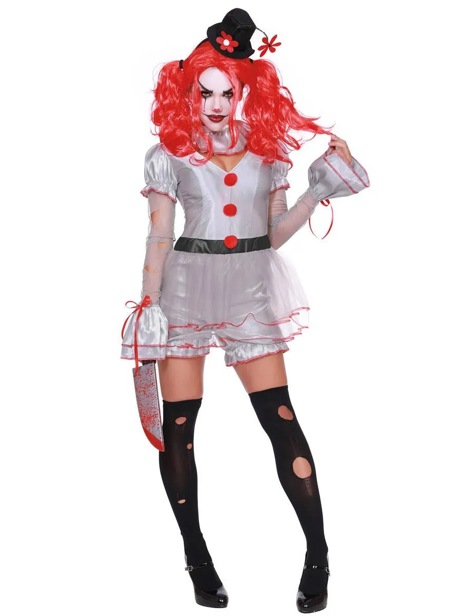 Wicked Clown Womens Deluxe Pennywise Halloween Costume