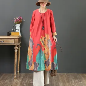 Women Casual Colored Prints Dress