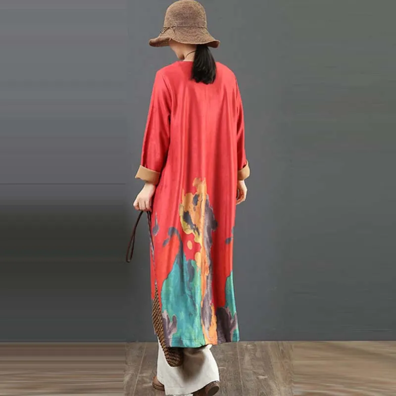 Women Casual Colored Prints Dress