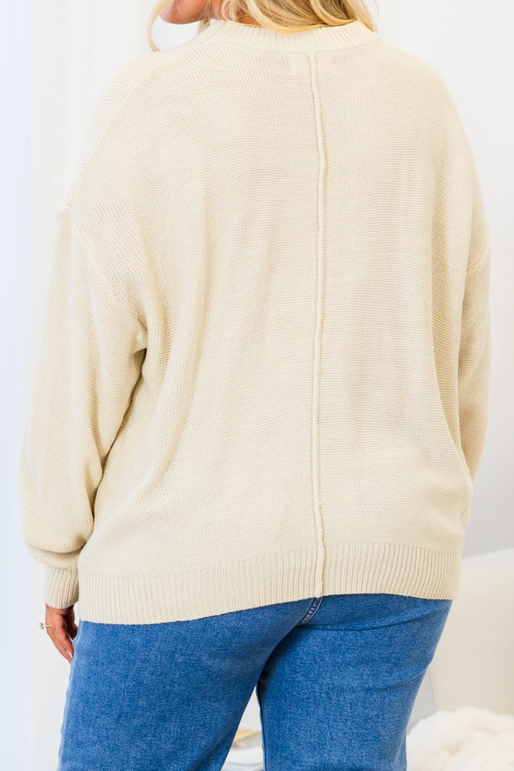 Work This Out Sweater, Cream