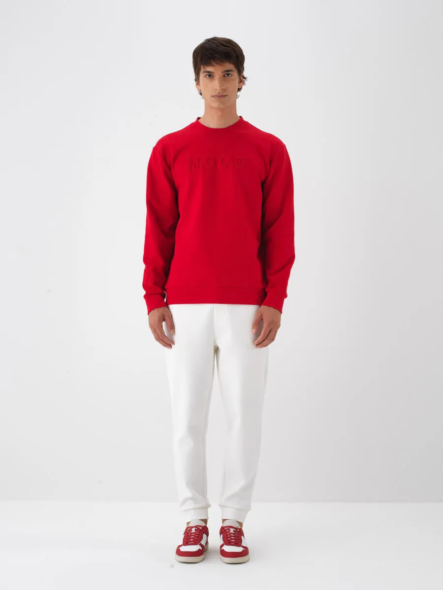 Xint Red Sweater With Mood Front Design