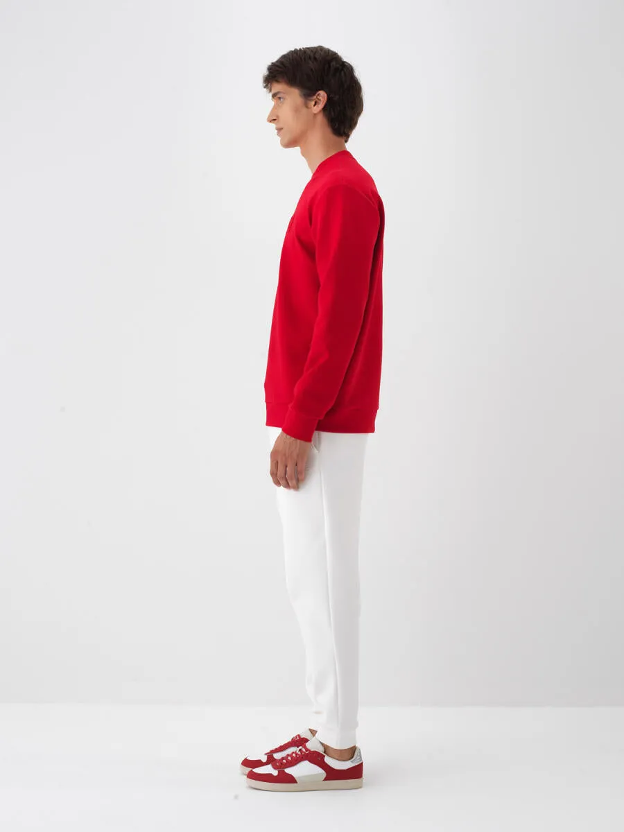 Xint Red Sweater With Mood Front Design