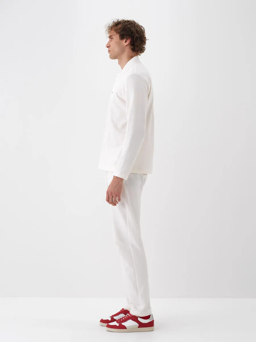 Xint Stand Up Collar Off White Sweater