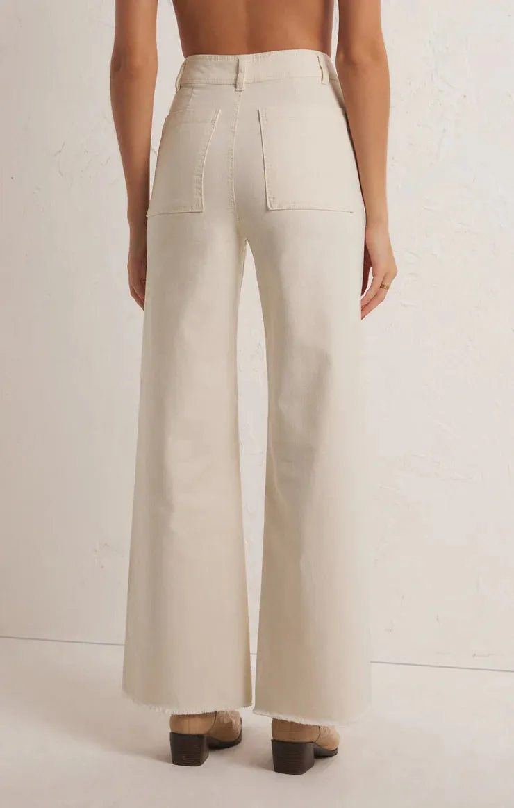 ZSU Rilynn Twill Pant in Sandstone